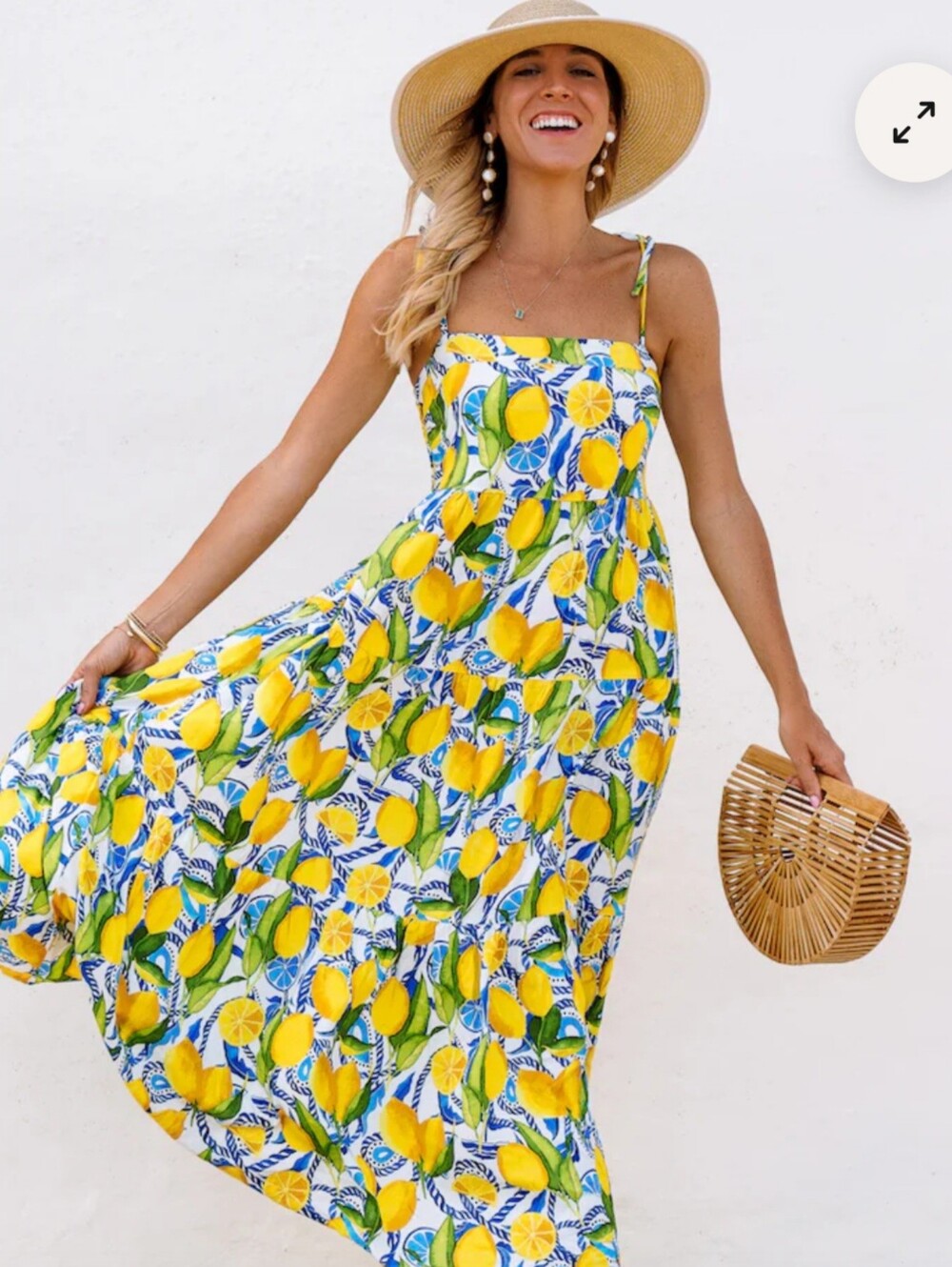 Kenny Flowers Positano lemon resort midi dress